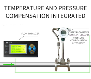 El caudalímetro Vortex conectado con brida es fácil de instalar y puede medir una variedad de medios, como gas vapor líquido